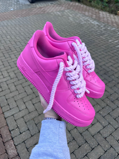 AF-1 PINK BUBBLEGUM X ROPE LACE - Snkrs By Son