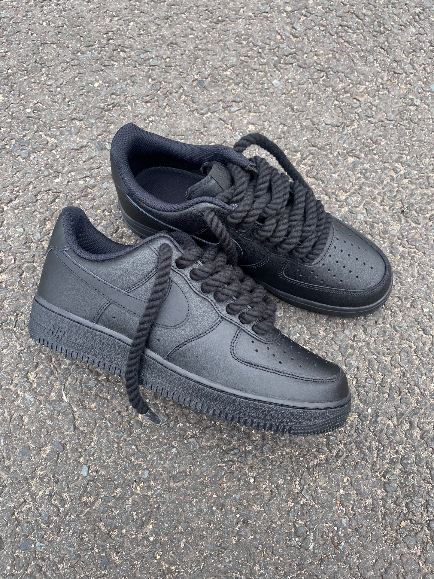 AF - 1 BLACK X ROPE LACES - Snkrs By Son