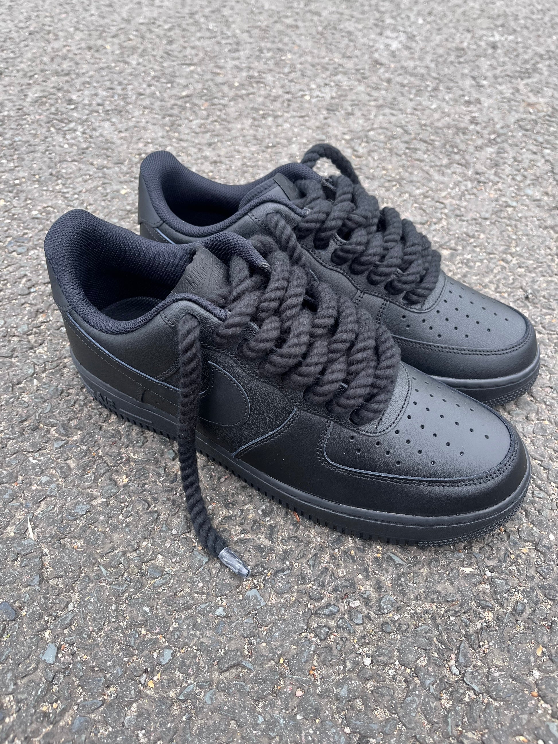 AF - 1 BLACK X ROPE LACES - Snkrs By Son