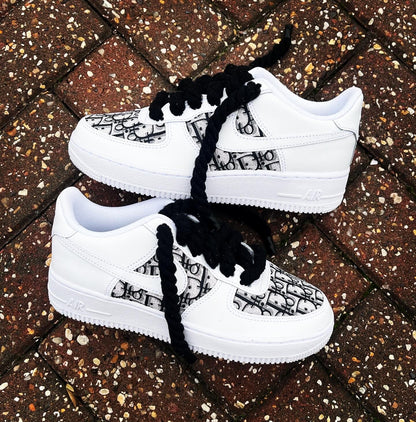 AF-1 BLACK DIOR X ROPE LACES - Snkrs By Son