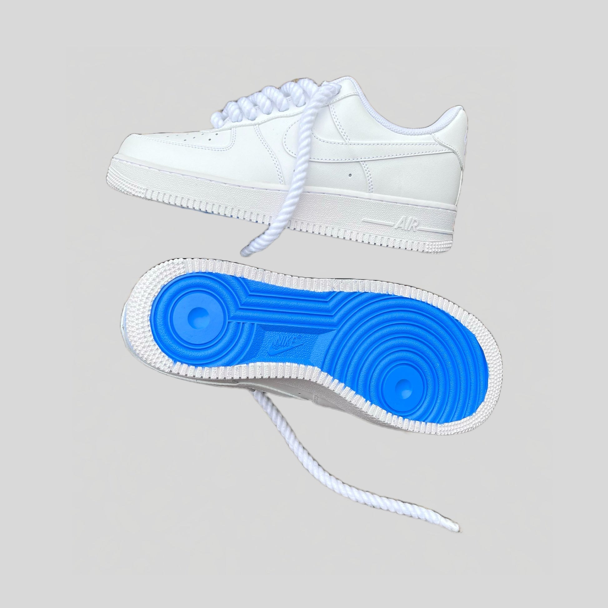 AF-1 BLUE BOTTOMS X ROPE LACES - Snkrs By Son