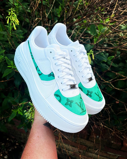 AF-1 LV GREEN VELVETS - Snkrs By Son