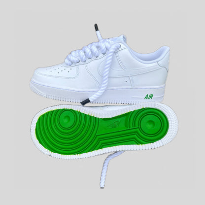 AF-1 SLIME GREENS X ROPES LACES - Snkrs By Son